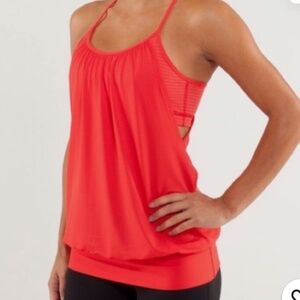 Classic Lululemon No Limit Bra Tank Coral 6 Yoga Pilates Hike Climb